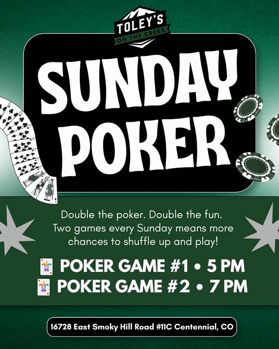 Sunday Poker at Toleys on the Creek